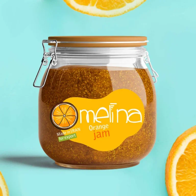 طراحی لیبل مربای ملینا