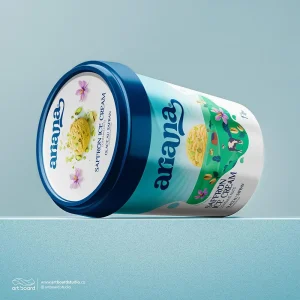 طراحی بسته بندی بستنی آریانا
